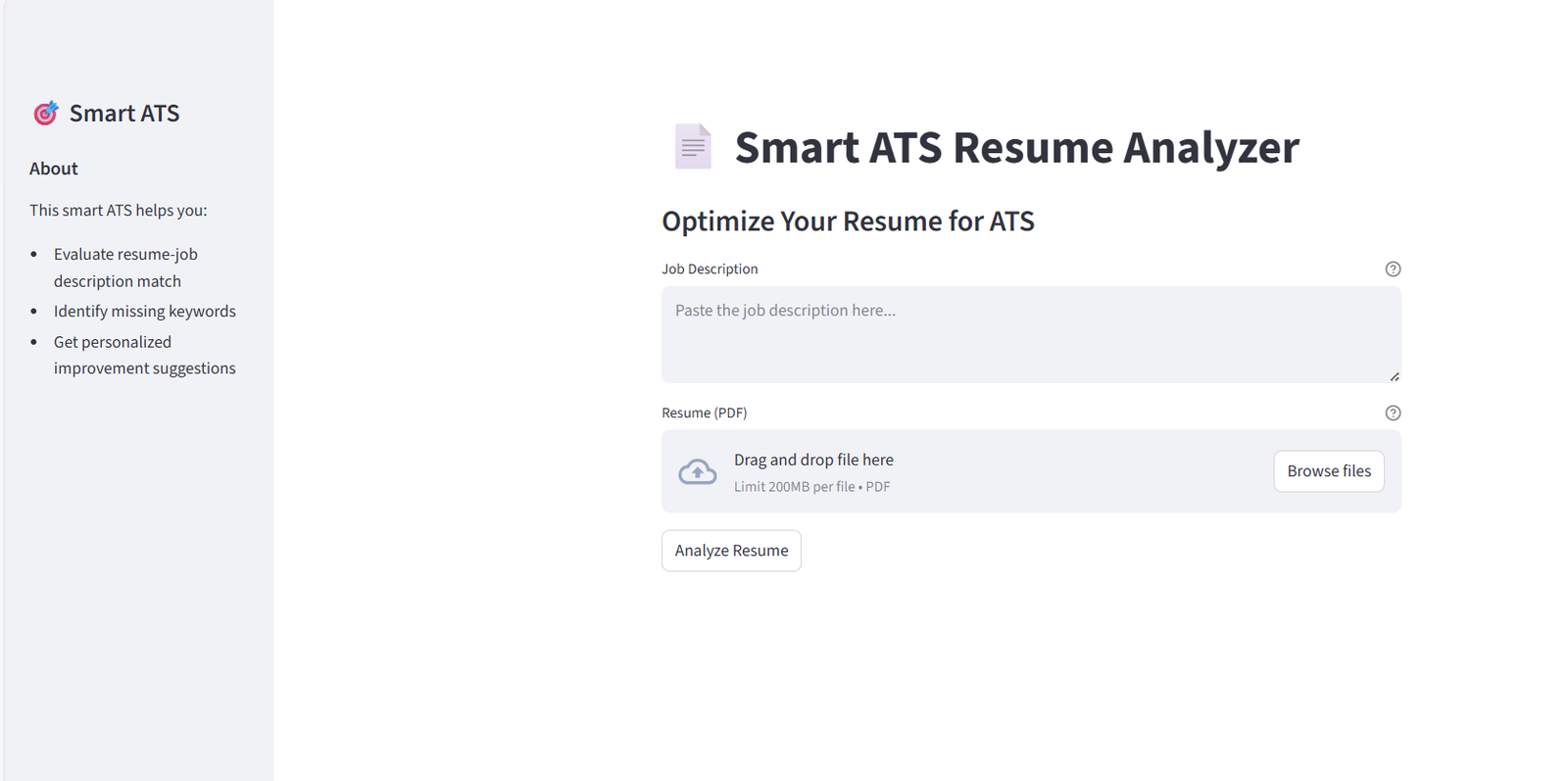 Smart ATS Resume Analyzer